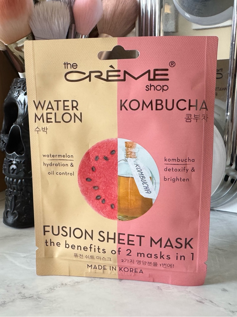 3/$15 The Creme Shop Watermelon & Kombucha Fusion Sheet Face Mask Made in Korea
